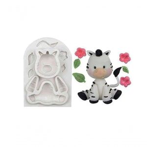 Molde Silicone Safari Zebra Cute