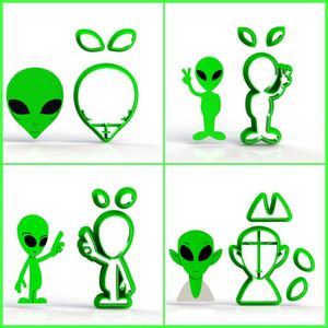 Cortador Kit Alien Alienigena Modular (et Extra Terrestre) 4 Modelos Tamanho 6 Cm