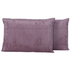 Par De Fronhas Em Manta Canelada 70cm X 50cm - Mantinha Microfibra Cor Rosê