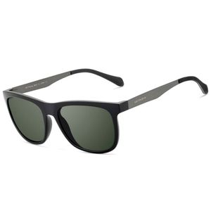 Óculos De Sol Quadrado Retro Em Aço Inoxidável + Tr90 Polarizado Uv400