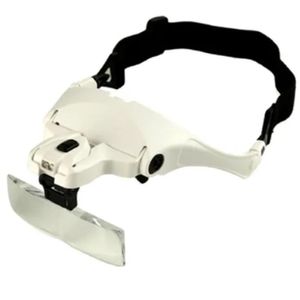 Lupa Cabeça Oculos Com Led 5 Lentes Profissional P Cilios