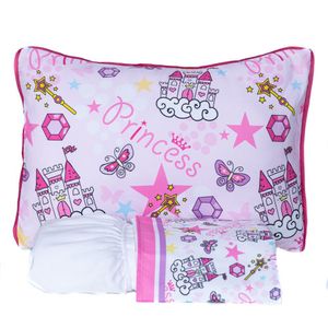 Jogo De Cama Princesa Castelo Branco Solteiro 03 Peças - Micropercal 180 Fios