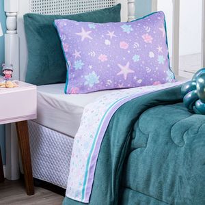 Jogo De Cama Sereia Branco Queen 04 Peças - Percal 200 Fios