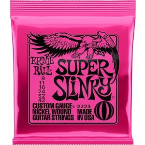 Encordoamento 009"-042" P-guitarra Super Slink Niquel Ernie Ball P02223