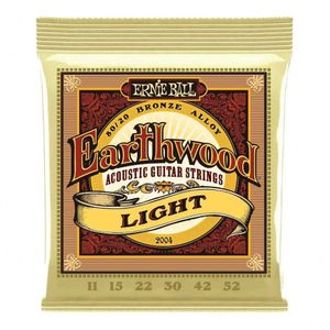 Encordoamento P-violão Aço Earthwood Leve 80-20 Bronze Ernie Ball 011"-052" P02004