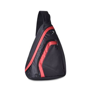 Mochila Bolsa Transversal Esporte Casual Unissex Saída Fone vermelho