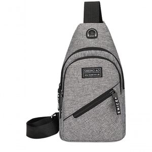 Bolsa Mochila Impermeável Transversal Crossbody Pochete cinza