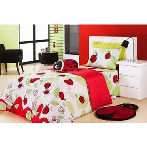 Edredom Estampado Infantil Kids Solteiro 01 Peça - Joaninha