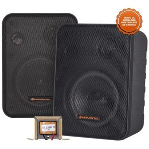 Caixa Acústica Com Trafo 70v(25w) Ambience Line Msb60nc Preta Hayonik - Par - 2