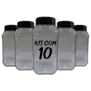 Pote Mantimentos Kit 10 Potes+10 Etiquetas Adesivas Cf800