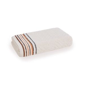 Toalha De Rosto Matias Karsten Fio Penteado - Branco Salmão