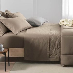 Jogo De Cama Casal Karsten 180 Fios Percal 100% Algodão Liss Castor