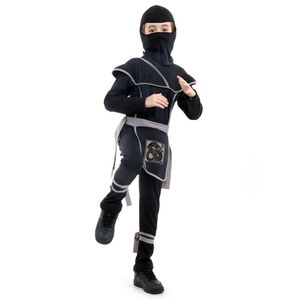Fantasia Infantil - Ninja Preto E Cinza - Tamanho M (6 A 8 Anos) - 923113 - Sulamericana