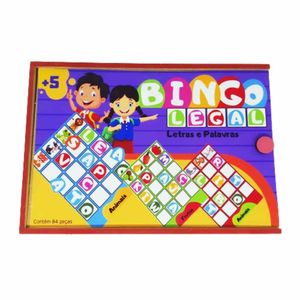 Jogo Bingo Legal - Letras E Palavras - Madeira - Marcio Artesanatos