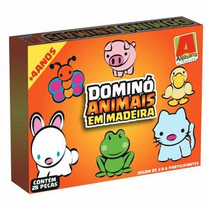 Jogo Dominó Animais - 28 Peças - Algazarra