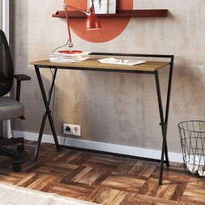 Escrivaninha Dobravel Simples P1022 Preto-mel