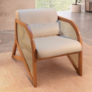 Poltrona Lateral Em Tela Paris Boucle-bege