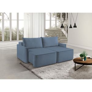 Sofá Retrátil 200cm 2 Lugares Moon 2324 Azul