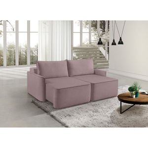 Sofá Retrátil 200cm 2 Lugares Moon 2326 Rosa