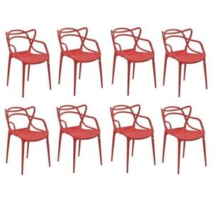 Conjunto 8 Cadeiras Allegra Vermelho
