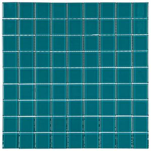 Pastilha De Vidro Cristal 29,2x29,2cm 3x3 Verde Escuro