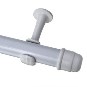 Kit Varão De Cortina Real 28mm 2,50 Metros Branco