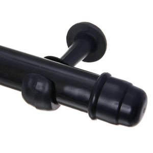 Kit Varão De Cortina Real 28mm 2 Metros Preto