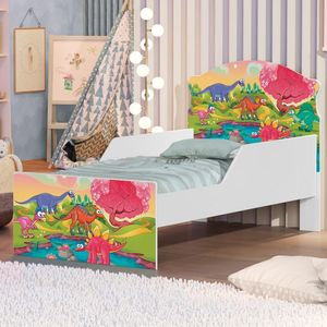 Mini Cama Planeta Dinossauro Com Colchão