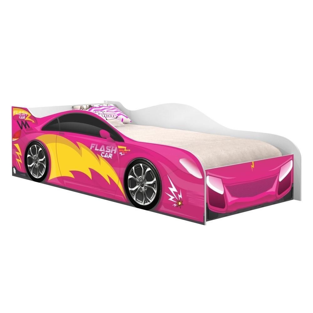 Cama Carro Bloom Infantil Menina Cor Rosa - De A-Z E-Shop