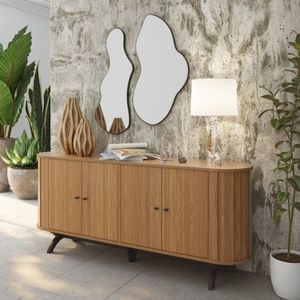 Kit 2 Espelhos Painel Decorativo Orgânico Preto