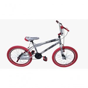 Bicicleta Aro 20 Dnz Cromada Pneu Vermelho