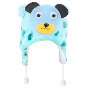 Touca Gorro Infantil Azul Turquesa Urso Tamanho único