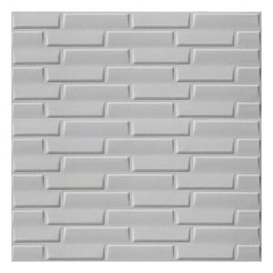 Painel Placa 3d Auto Adesivo Tijolinho Branco 70x70cm Alto Relevo