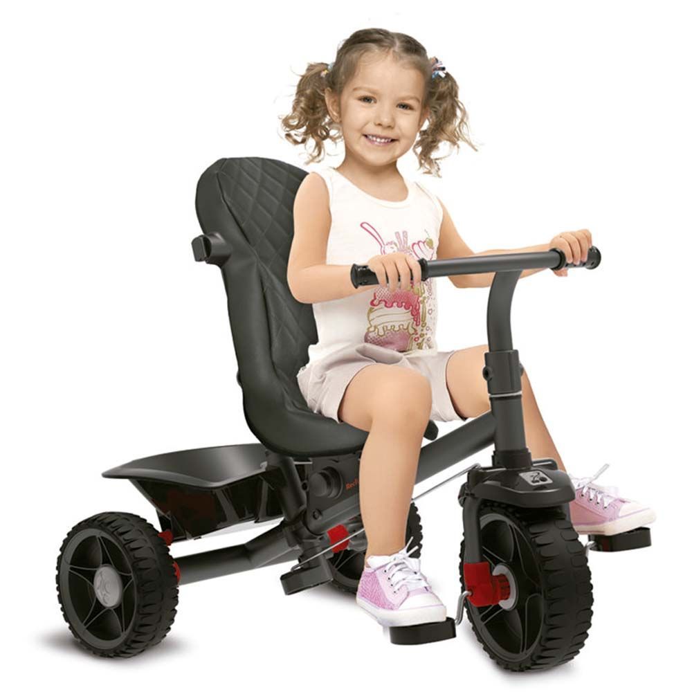 Triciclo Infantil com Empurrador Bandeirante Triciclo Smart Cinza