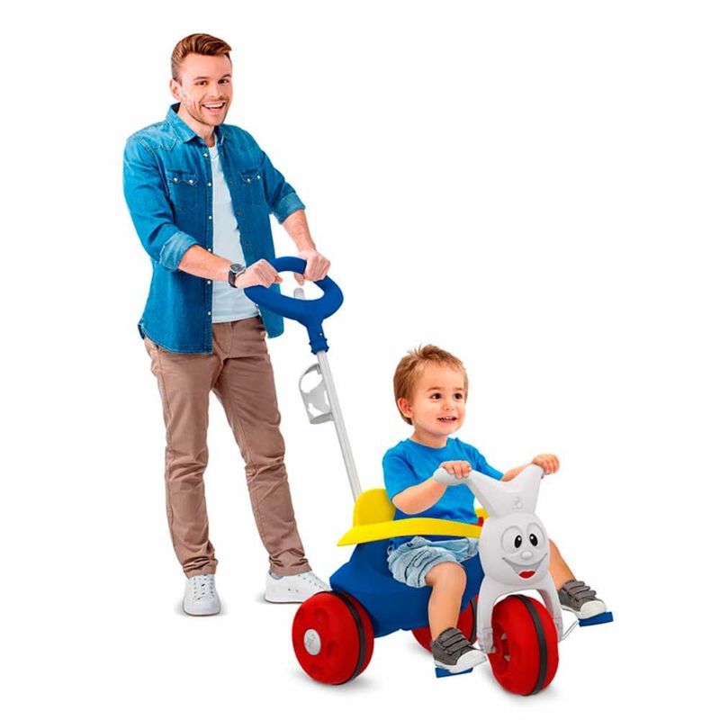 Triciclo Infantil Passeio e Pedal Bandeirante Europa Azul