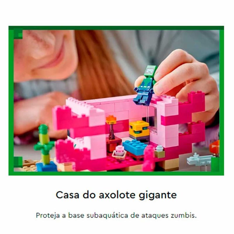 A Casa do Axolotl Lego Minecraft - Brinquedos de Montar e