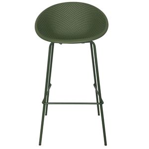 Kit 4 Banquetas Drops Rivatti Em Polipropileno Verde Base Desmontável Aço Verde