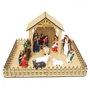 Presépio E Estábulo Natal Natalino 50x65cm