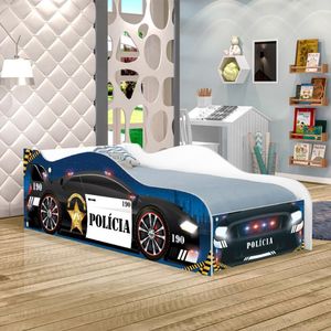 Cama Police Light Joy Preto Infantil