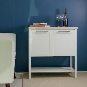Aparador Buffet Ditália 2 Portas Bn-02 Cor:branco Branco