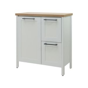 Aparador Buffet Ditália 1 Porta 2 Gavetas Bn-01 Cor:cinza Cinza