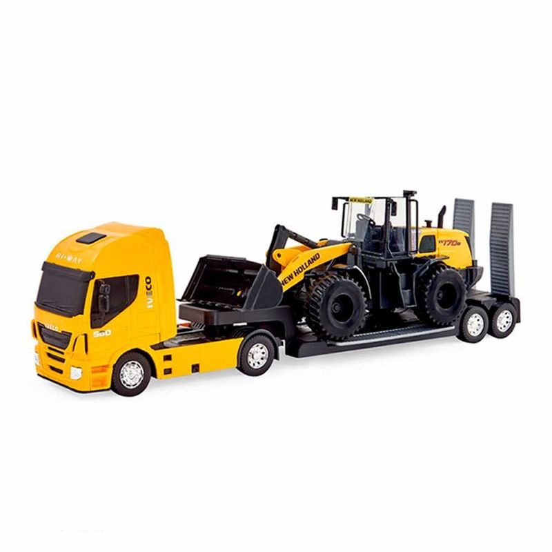 Caminhão Carreta de Brinquedo Iveco Hi-Way Miniatura com Caçamba