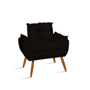 Cadeira Estofada Sala Cozinha - Jl Decor Cor:preto