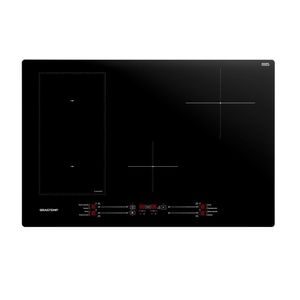 Cooktop 4 Bocas De Indução Brastemp Com Flexizone Preto - Bdj77be 220v