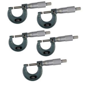 Jogo Micrômetro Externo 25 A 150mm - Graduação 0,01 Mm - 5 Peças - Jg Tools