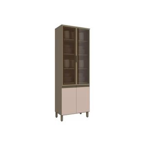 Módulo Cozinha Henn Connect Cristaleira C- 4 Portas (2 C- Vidro) Duna-cristal