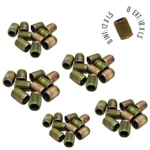 Rosca Postiça Bucha Roscada - M12x1,5 - M18x1,5 - 50 Pçs