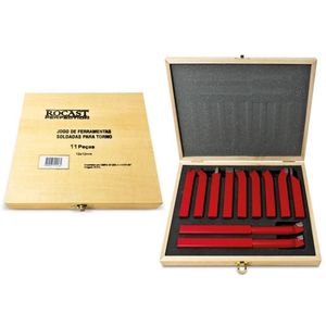 Jogo Ferramentas Soldadas Metal Duro - 12 X 12 - 11 Peças - Rocast