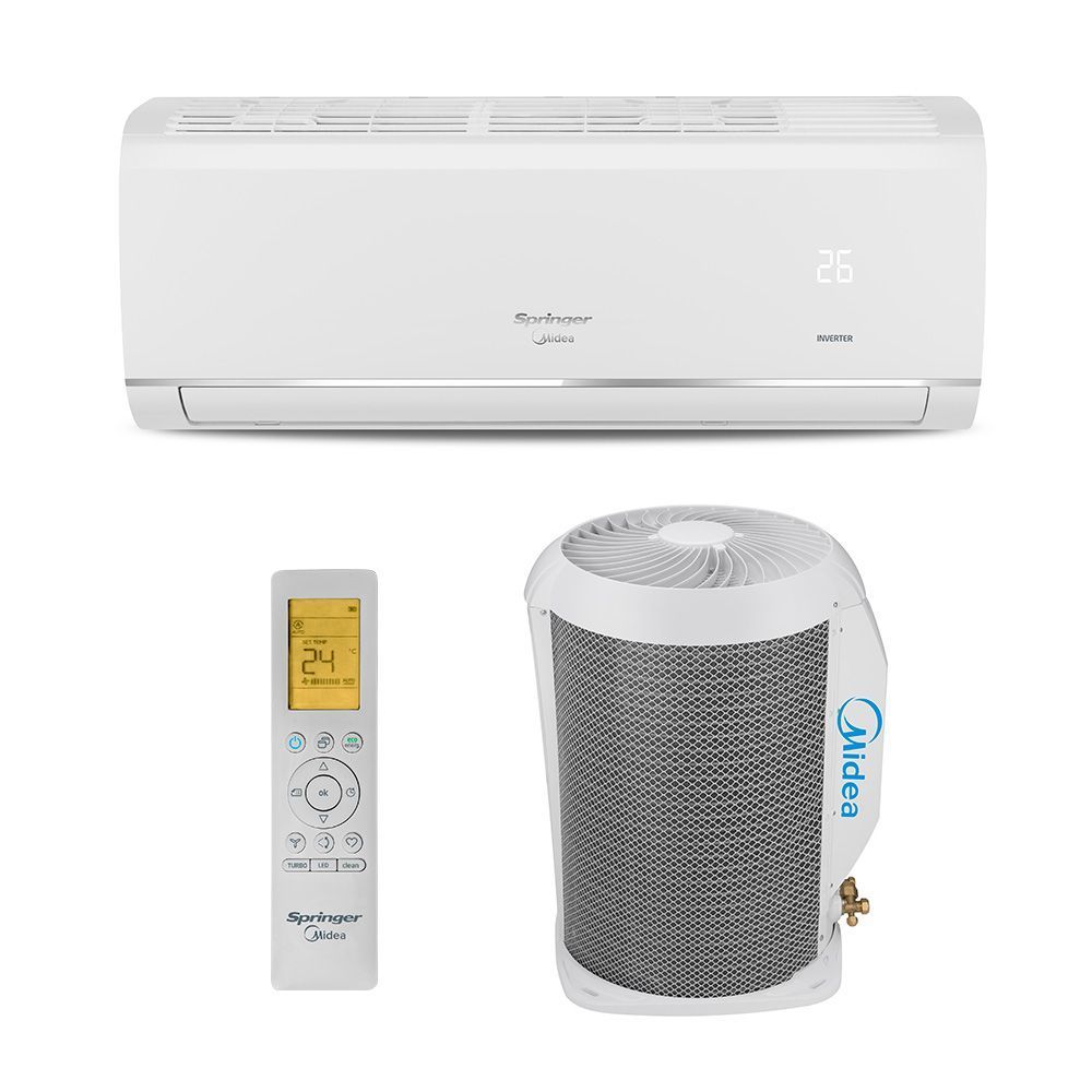 Ar Condicionado Split Hw Inverter Airvolution Connect Spinger Midea 18000 Btus Frio 220v Monofásico 42afvci18s5