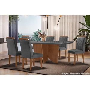 Mesa Para Cozinha Nevada Tampo Madeirado Vidro Reto 180x90cm Off White-imbuia-vidro Off WhiteRufato